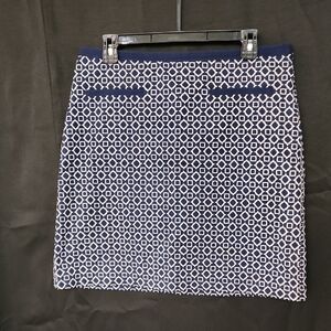 Talbots Blue & White Skirt Size 8